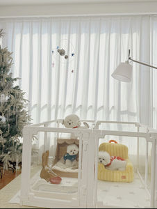 Clôture et <span class=keywords><strong>cage</strong></span> pour chien en ABS PET transparent de luxe pour grands chiens avec motif animal, hauteur personnalisable, antidérapant, utilisation en intérieur - Product Image 3