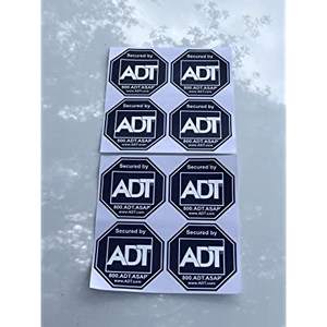 Pegatinas reflectantes para el hogar, pegatinas <span class=keywords><strong>de</strong></span> señal <span class=keywords><strong>de</strong></span> <span class=keywords><strong>seguridad</strong></span> con relieve personalizado americano, ADT - Product Image 2