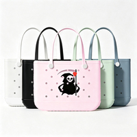 Sac fourre-tout en EVA imprimé Grim Reaper pour Halloween, léger, avec design perforé, sac à main pour la plage, le quotidien, les fêtes, sac de transport pour femmes