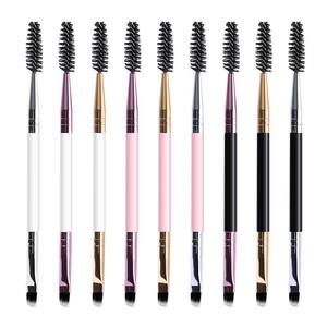 Kfeier 2 in 1 デュアルエンドマスカラスプーリーワンド、角度付き両面眉ブラシ、合成毛、プラスチックハンドル、アイケア用 - Product Image 5