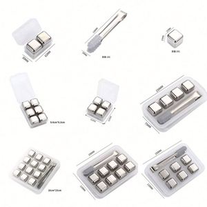 อุปกรณ์บาร์สแตนเลส 304 ขายดี ชุดก้อนน้ำแข็งโลหะสำหรับวิสกี้ ใช้ซ้ำได้ แช่แข็งได้ เหมาะสำหรับงานปาร์ตี้ - Product Image 6