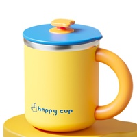 Mug à café isotherme à double paroi en acier inoxydable 304 avec couvercle, design tendance et créatif, valeur esthétique élevée, tasse cadeau