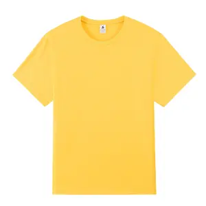 맞춤형 로고 인쇄 빈 티셔츠 여름 캐주얼 성인 니트 원사 염색 티셔츠 Rpet Rpet Rabric 재활용