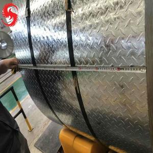 Lámina de placa de acero de fondo con textura de diamante, patrón de suelo de Metal <span class=keywords><strong>antideslizante</strong></span>, Color plateado galvanizado - Product Image 5