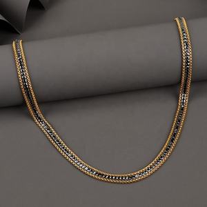 Cadenas de Acero Inoxidable Chapadas en Oro para Hacer Collares, Joyería Moderna con Circonitas Negras, Joyería Personalizada al por Mayor para Mujer - Product Image 5