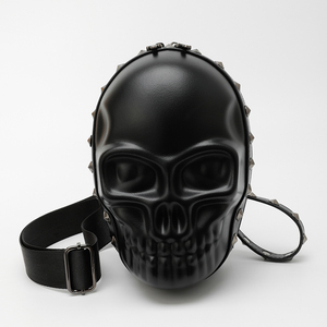 3D Punk <strong>Skull</strong> Design Crossbody Chain Bag Women's Shoulder Bag <strong>Purses</strong> and Handbags for Gothic Clutch Bag - Product Image 1