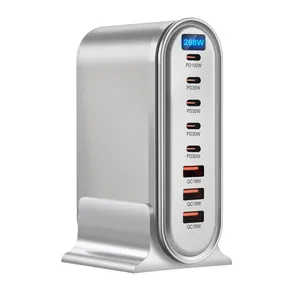 Nuevo <span class=keywords><strong>Cargador</strong></span> Multi-Puerto de 268W, <span class=keywords><strong>Cargador</strong></span> con 8 Puertos USB Tipo-C, Pantalla LED, Carga Rápida, <span class=keywords><strong>para</strong></span> Hogar, Oficina y Viajes, <span class=keywords><strong>para</strong></span> Teléfono - Product Image 1