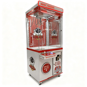 Máquina de grúas Magic Grabber operada con monedas, juego de arcade con luces intermitentes y material metálico para parques de atracciones - Product Image 2