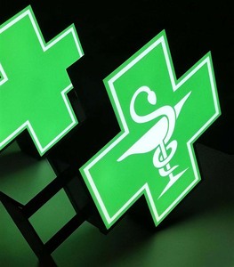 Insegna a Croce per Farmacia Resistente alle Intemperie, Segnaletica LED per Farmacie e Ospedali, Insegna Esterna a Croce per Farmacia - Product Image 4