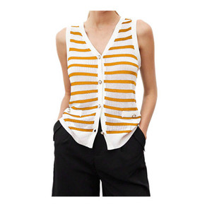 Fabricant de pulls <span class=keywords><strong>sans</strong></span> manches cardigan en maille grande taille à <span class=keywords><strong>col</strong></span> en <span class=keywords><strong>V</strong></span> <span class=keywords><strong>pour</strong></span> femmes sur mesure - Product Image 4