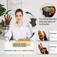 Dispositifs robotiques d'exercices pour les doigts en thérapie post-AVC, gants robotiques doubles, gants robotiques de rééducation de la main