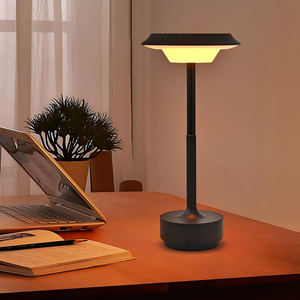 Factory Direct Modern Stainless Steel UFO Touch <b>Table</b> <b>Lamp</b>-USB Powered <b>Rechargeable</b> Night Light for Hotels Restaurants & Offices - Product Image 2