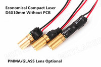 D6x10mm 635nm 650nm 1mw 5mw 10mw 50mW 100mW lentille PMMA/lentille en verre Module Laser à point rouge pilote APC de qualité industrielle 3V 5V DC