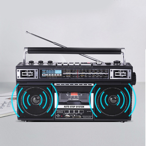 เครื่องเล่นเทปคาสเซ็ตแบบย้อนยุค วิทยุ AM FM SW ช่องเสียบ USB TF ชาร์จไฟได้ ลำโพงบลูทูธแบบพกพา ของขวัญสำหรับการตั้งแคมป์ - Product Image 5