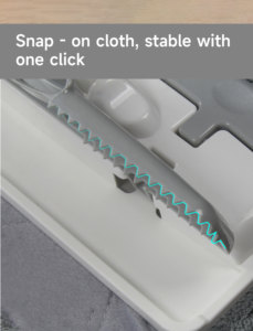 Serpillère plate en microfibre professionnelle, serpillère rectangulaire avec manche en acier, <span class=keywords><strong>essoreuse</strong></span> automatique pour le nettoyage des sols, des fenêtres et des murs, remplacement - Product Image 5