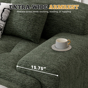 Modern L-Shaped Modular Sofa Bed with Chenille Cover Sponge-Filled Convertible Design Durable Eco-Friendly for Hotel Use - Product Image 3