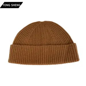 Tong Sheng 100% 纯羊绒帽子男士澳大利亚厚定制针织100% 美利奴羊毛羊绒帽子男士