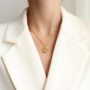 Marka geautoriseerde ketting met druppelvormige sleutelbeenketting Frans niche-ontwerpgevoel Titaniumstaal Kwaliteit gegarandeerd Kleur P1012 - Product Image 2