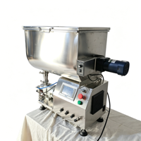 Machine semi-automatique pour beurre de cacahuète dur, pouding aux fruits (eau pure en verre), pompe à lobes rotative (mayonnaise, gel cosmétique)