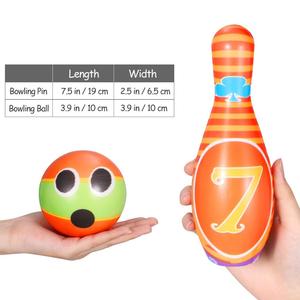 Bola <span class=keywords><strong>de</strong></span> <span class=keywords><strong>Bolos</strong></span> <span class=keywords><strong>de</strong></span> Madera Colorida STRUE <span class=keywords><strong>de</strong></span> 7.5x2.5 Pulgadas con Logotipo Personalizado para Niños, Juguetes <span class=keywords><strong>de</strong></span> Madera para Jugar al Aire Libre - Product Image 3