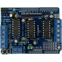 Modul Pelindung Penggerak Motor L293D untuk Arduino 4 Motor DC 2 Stepper 2 Papan Kontrol Servo 4.5-25V MMS0293-01 untuk Uno Mega