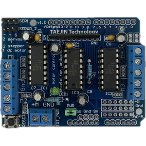 Module de commande de <span class=keywords><strong>moteur</strong></span> L293D pour <span class=keywords><strong>Arduino</strong></span>, 4 moteurs DC, 2 moteurs <span class=keywords><strong>pas</strong></span> <span class=keywords><strong>à</strong></span> <span class=keywords><strong>pas</strong></span>, 2 servomoteurs, carte de contrôle 4.5-25V MMS0293-01 pour <span class=keywords><strong>Uno</strong></span> Mega - Product Image 2