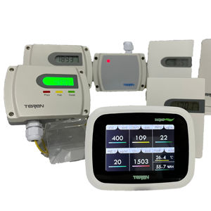 Instruments de <span class=keywords><strong>test</strong></span> HVAC Détecteur de qualité de l'air intérieur multifonction COV <span class=keywords><strong>CH2O</strong></span> PM2.5 PM10 CO2 T/RH Détecteur de gaz multiple - Product Image 1