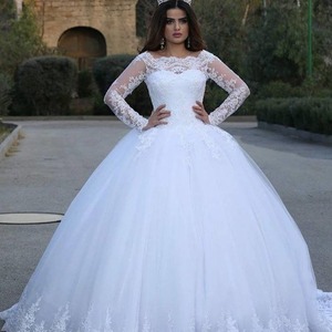 2024 Cross-border Source of <b>White</b> Wedding Dress Temperament Retro <b>Lace</b> Decal Foreign Trade Hot Sellers Spot Wholesale - Product Image 1