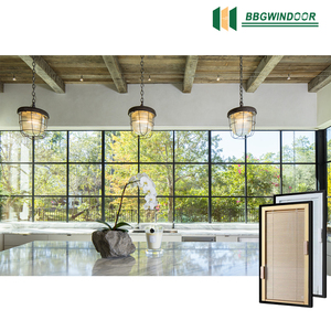 Lukliving Fenêtres à triple vitrage Prix bon marché Grande image Fenêtre noire Fenêtre panoramique du sol au plafond Fenêtre fixe - Product Image 6