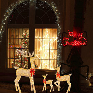 Luces LED con Tema de Reno Navideño, Decoración de Alce Navideño, Artículos Navideños, Reno Navideño Luminoso de Metal - Product Image 2
