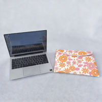 Housse d'ordinateur portable matelassée en coton, avec motifs personnalisés, pour le travail, le bureau, les voyages, rangement et protection rembourrée