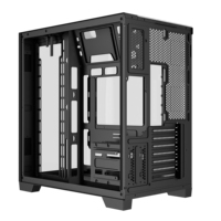 Boîtier PC Gaming ATX compatible avec refroidissement liquide 360 mm, 11 ventilateurs, verre trempé panoramique, châssis d'ordinateur de bureau OEM