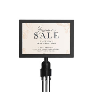 自立磁気ステンレス鋼アクリルパウダーコーティングA4フレームスタンションサインホルダーキューバリア広告 - Product Image 1