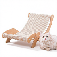 Griffoir en bois pour chat, anti-miettes, avec nid intégré et canapé-lit pour chat, résistant à l'usure