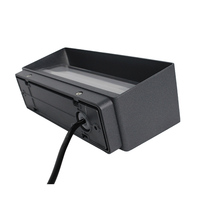 Lámpara de Pared Exterior LED de Policarbonato y Aluminio Negro de 10W, Impermeable, Moderna