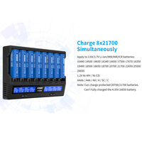 Livraison gratuite aux États-Unis 8 baies AAA/AA chargeur de batterie VC8 Max 3A chargeur de batterie Lithium Li-ion Cargador De Pila Recargables 18650