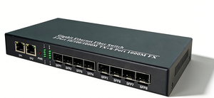 Convertidor de Medios SFP de Venta Caliente, Switch de Red Gigabit, 8 SFP + 2 RJ45, Switch de Fibra, Switch Ethernet, Convertidor de Medios de Fibra - Product Image 1