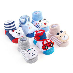 Bán Buôn Mùa Xuân Mùa Thu Mùa Đông Bông Sơ Sinh Trẻ Sơ Sinh Chống Trượt Mềm Sàn Phim Hoạt Hình Động Vật Bé Vớ - Product Image 2