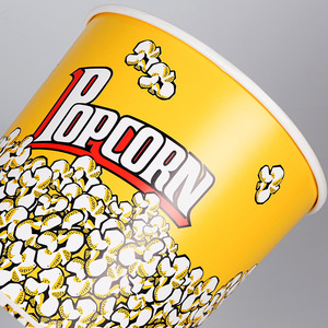 ถังกระดาษใส่อาหารแบบใช้แล้วทิ้งสีขาวพิมพ์ลายตามสั่ง เป็นมิตรกับสิ่งแวดล้อม สำหรับไอศกรีม ซุป ข้าวโพดคั่ว ไก่ทอด พร้อมฝาปิด - Product Image 3