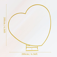 Nouvelles décorations de mariage très demandées : Arche créative en forme de cœur de 2 m de haut et de large pour toile de fond de scène extérieure et demande en mariage