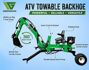 <span class=keywords><strong>Mini</strong></span>-excavatrice tractable certifiée CE / EPA, moteur à essence 15 CV, pour travaux agricoles et aménagement paysager - Product Image 4