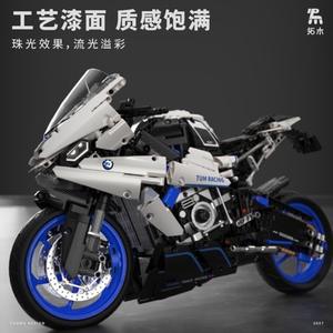 Tuomu T3007 1:5 Scale SR1000 Motorcycle <b>Building</b> Blocks <b>Model</b> For Boys High Difficulty Assembly Toy - Product Image 3