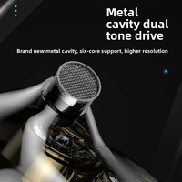 Écouteurs intra-auriculaires Hi-Fi à basses profondes, très vendus, avec six transducteurs dynamiques, 3 unités, filaires, câble de 1,2 m, prise jack 3,5 mm, microphone, prêts pour le karaoké, réduction du bruit
