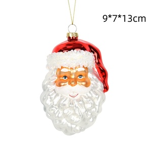 Pendentif de scène d'arbre de Noël fait à la main vieux père <span class=keywords><strong>casse</strong></span>-<span class=keywords><strong>noisette</strong></span> Santa verre peint ornement suspendu décoratif de vacances transfrontalier - Product Image 2