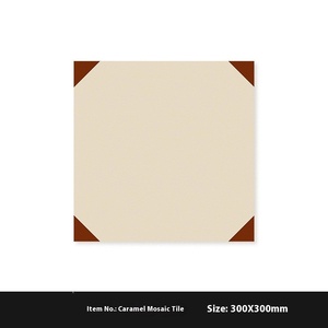 Azulejo pequeño Retro crema francesa, mate brillante suave para baño, cocina, exterior, Villa, salón, comedor, baldosas antideslizantes de albaricoque - Product Image 2