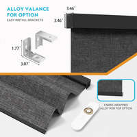 Stores à enroulement motorisés intelligents à 100 % occultants, protection UV, moteur silencieux, alimentation par batterie, pour la maison