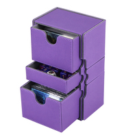 Boîte de rangement magnétique pour cartes de jeu de société et de trading, capacité 100+ cartes, OEM