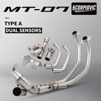 Pour MT07 XSR 700 FZ-07 MT 07 MT-07 FZ07 tuyau d'échappement en-tête avant coude d'échappement XSR700 traceur moto silencieux d'échappement
