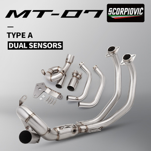 Silenciador de Escape para Motocicleta, Codo de Escape Delantero para MT07, XSR, 700, <span class=keywords><strong>MT</strong></span>, <span class=keywords><strong>07</strong></span>, FZ07, FZ07, Tracer, XSR700, Tracer - Product Image 2