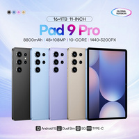 Pad 9 Pro de 11 Pulgadas, 16GB+1TB, 108MP, 8000mAh, 5G, Doble SIM, Wi-Fi, Android 15, Pantalla 3440x1040, Cuerpo en Grafito